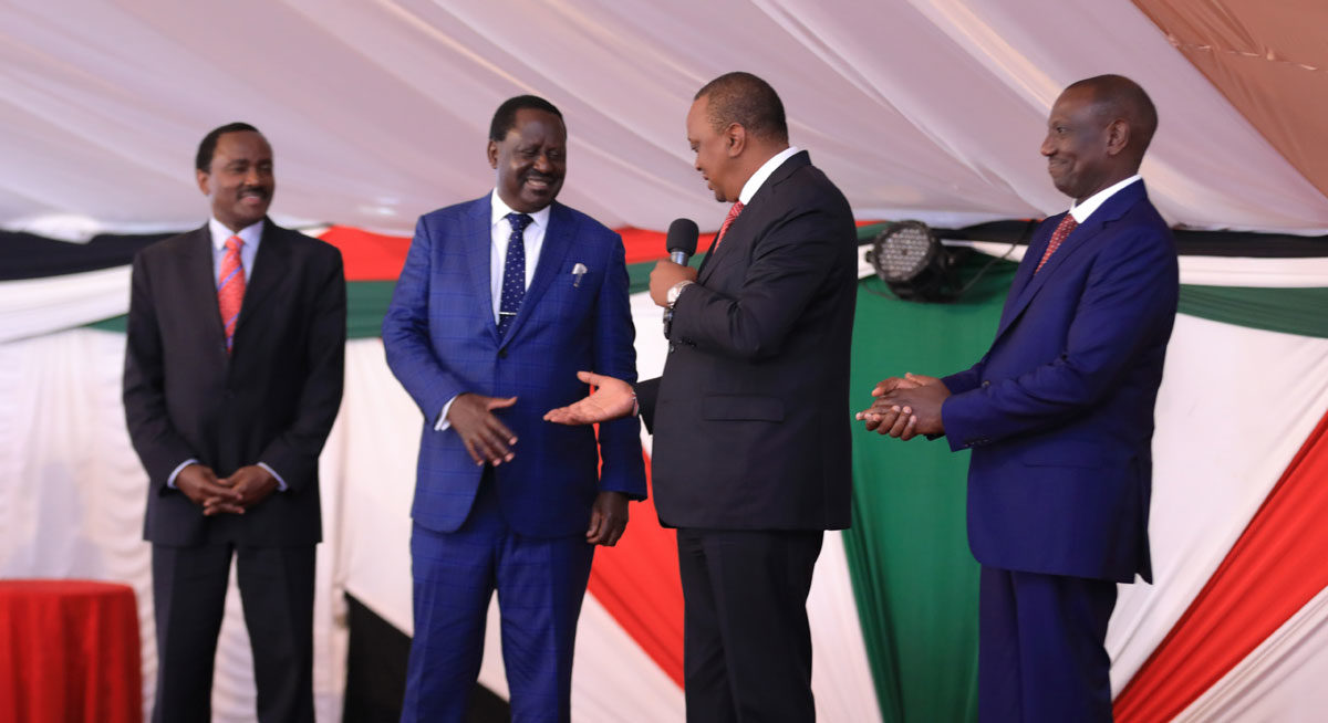 Uhuru Kenyatta and Raila Odinga Handshake